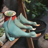 美式乡村地中海风格田园创意鸭子陶瓷客厅摆件咖啡馆餐厅装饰摆设