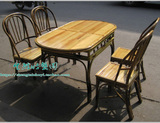 厂家特价直销生态自然手工竹家具特色工艺椭圆餐桌茶桌饭桌椅组合