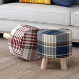 欧式简易实木换鞋凳简约现代沙发凳创意布艺小凳子时尚试鞋凳子