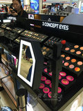 黑色粉饼展示架亚克力化妆品货柜美容院精品展览架眼影置物架支架