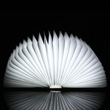 便携式创意led折叠书本灯 环保折叠床头小夜灯 木质环保书本灯