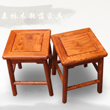 花梨木方凳中式红木餐桌凳实木矮凳洗脚凳四方凳化妆凳电脑凳子