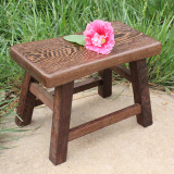 鸡翅木矮凳原木换鞋凳榫卯中式红木小板凳加厚整板无拼接实木凳子