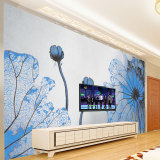 3D定制客厅卧室电视背景墙壁纸无缝墙布古典荷花墙纸壁画