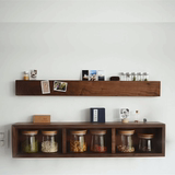 上档次宜家墙上墙体置物架屋里装饰厨房隔板简易书架定制原木创意