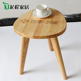 北欧实木日式创意小圆凳子餐桌凳餐凳矮凳梳妆凳三角凳换鞋凳