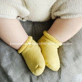 宝宝短袜韩国儿童松口皇冠纯棉冬季加厚保暖防滑地板袜婴儿袜子