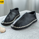中国风男鞋子复古中式休闲鞋驾车鞋男软底透气轻便一脚蹬懒人单鞋