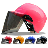 夏季男女电动车头盔防晒挡风摩托车安全帽防紫外线轻便半盔半覆式