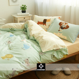 北欧小清新卡通纯棉四件套简约韩式全棉动物被套床单床笠床上用品