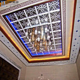 集成新款吊顶组合玻璃镜面铝扣板餐厅二级顶铝合金复式天花高材料