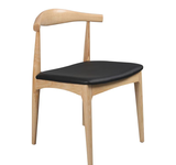 牛角椅美式实木餐椅欧式简约复古设计师椅子酒店餐厅靠背椅书房椅