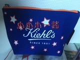 【国内现货】 Kiehl's科颜氏帆布化妆包 金属拉链 2015年蓝色星星
