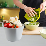 创意厨房多用收纳桶杂物桶 环保PP多功能办公桌面收纳桶 清洁桶