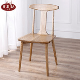 实木餐椅美式乡村复古实木椅子靠背简约北欧休闲椅酒店餐椅咖啡椅