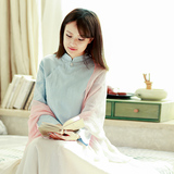 伶俐柠檬20623原创棉麻衬衫中国风女装纯色复古民族风文艺范现货