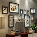 简约现代沙发背景墙装饰画玄关欧式实木有框画卧室客厅组合画创意
