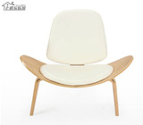创意 弯板曲木椅实木椅休闲椅 单人沙发贝壳椅 飞机椅 高档躺椅