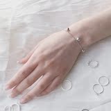 韩国S925纯银小圆珠子圆球水滴幸运正能量礼物女路路通转运珠手链