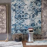 土耳其进口蓝灰色欧式复古美式长方形沙发茶几样板间门厅客厅地毯