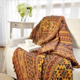 复古加厚纯棉地毯 波西米亚 北欧民族风沙发毯子沙发巾沙发垫防尘