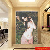 水晶玻璃马赛克电视背景墙瓷砖客厅卫生间浴室 人物油画照片定制