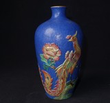 清代乾隆年制老瓷器花瓶 凤穿牡丹陶瓷瓶 古玩老瓷器包真包老古玩