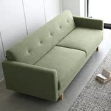 北欧宜家布艺沙发三人位小户型客厅单人双人折叠沙发床多功能简约