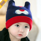 婴儿帽子秋冬季0-3-6-12个月男女宝宝帽子冬天毛线帽1岁儿童帽潮5