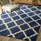 简约欧式中式格子宜家地毯客厅茶几沙发地毯卧室床边手工腈纶地毯