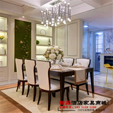 新中式欧式新古典酒店包厢洽谈现代桌椅客厅实木布艺餐椅组合定做