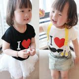 特价夏装韩婴儿童宝宝t恤女童短袖打底衫小童上衣服0-1-2-3岁夏季