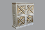 新古典餐边柜定制储藏后现代实木镶铜家具简约欧式艺术玄关装饰柜