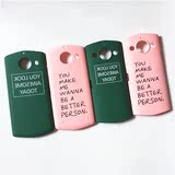 韩国简约墨绿粉色英文美图V4手机壳M4/M4S保护套潮牌男女磨砂硬壳