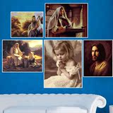 热卖包邮数字油画耶稣传教救世主DIY手绘基督教人物上帝装饰画