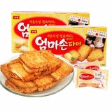 韩国进口食品 乐天妈妈手派早餐饼干好吃的休闲低糖办公室零食