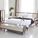 北欧真皮床1.8米双人皮床现代简约韩式婚床软床创意时尚实木大床