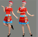 2016新款苗族舞蹈服装土家族佤族演出服云南少数民族女装舞台服饰
