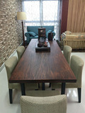 loft复古铁艺实木餐桌椅加长电脑办公桌简约会议桌实木工作台桌