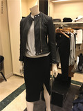 米柒西班牙代购 Massimo Dutti 16年女装拉链皮夹克4727862