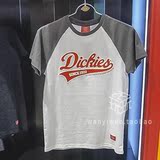 Dickies 韩国专柜代购 男女同款圆领 t恤短袖 插肩袖 DMM2UTST587