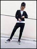 西西小乔 欧洲站 2016春夏新款女式 韩版修身针织两件套休闲套装