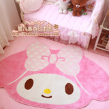 日本卡通美乐蒂melody大头造型 大地垫 地毯 床边垫 儿童房公主房
