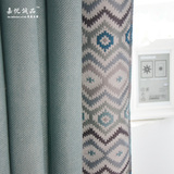 棉麻加厚纯色环保遮光布北欧现代简约宜家日韩式成品特价定制窗帘