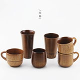 日式实木杯子创意水杯茶杯咖啡杯马克杯随手杯 学生简约牛奶杯