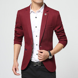 春夏季韩版修身薄款小西装男单件青年上班大码商务休闲潮纯色外套