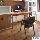 日式简约纯橡木书桌实木电脑桌学生桌写字台书房边桌现代简约桌子