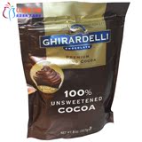 美国直邮Ghirardelli 烘焙巧克力 100%纯可可 黑巧克力 无糖227g