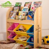 新款实木玩具收纳架幼儿园大容量置物架整理柜置物架宝宝儿童书架