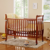 正品贝乐堡泰迪宝宝环保漆实木婴儿床 游戏床 送安全小护栏